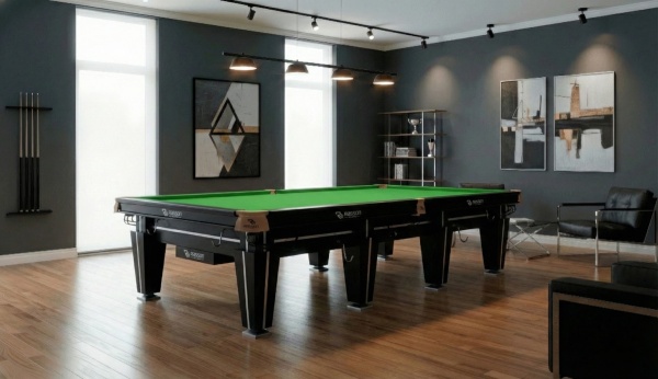 Бильярдный стол для снукера RASSON "Magnum Pro" (12 футов, черный, сланец 50 мм в комплекте с аксессуарами) с системой подогрева плит