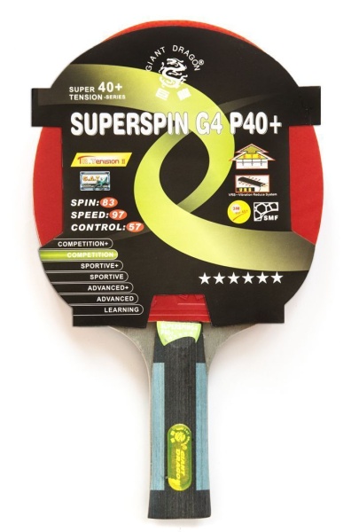 Теннисная ракетка Dragon Superspin 6 Star New (прямая)